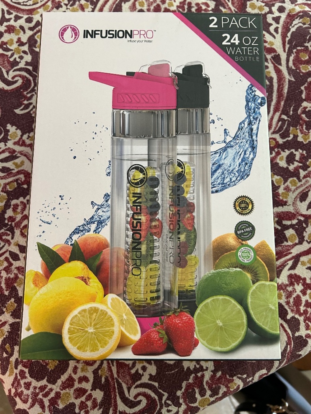 Infusion pro 2 pack 24 oz water bottles